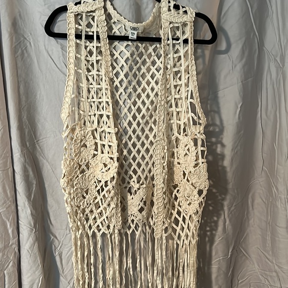 Cato Sweaters Cato Boho Crochet Duster Cardigan Vest 82 Poshmark
